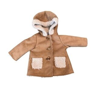 Zara Baby Warm Fleecy Lined Faux Shearling Coat Age 3-6 Months.